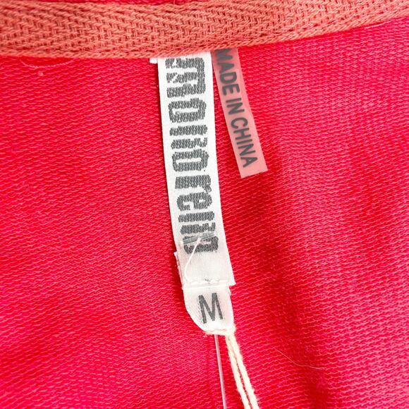 NEW Monoreno Women's Bohemian Embroidered Hoodie Jacket Coral Full Zip Size S,M - Picture 6 of 7